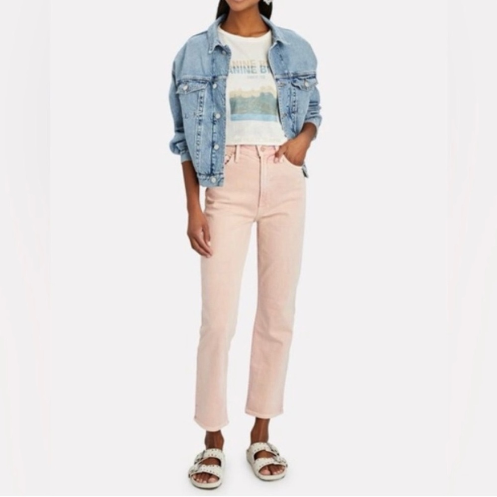 MOTHER Mother Superior Women's Light Pink Cropped Jeans.